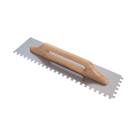 Platoir Denté 48x13cm 6×6 Poignée Bois - Outil Construction - RAIMONDI - 11018