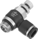 Regleur de debit male cylindrique a molette 8mm g1/8 - 01787
