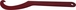 Cle tricoise en acier revetue epoxy rouge 32/65 TRIBOULET - 01947