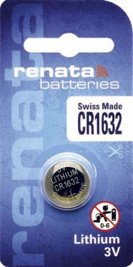 Boite 10 piles bouton cr1632 blister - 02474