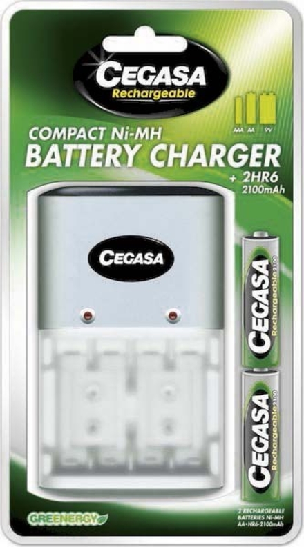 CHARGEUR COMPACT+ 2 ACCUS LR6- 2100-A4 - 02580