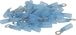 Sachet 50 cosses a oeil thermoretractable bleue pour fil 15 a 25mm² m5 - 271850