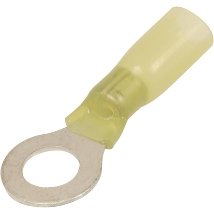 Sachet 50 cosses a oeil thermoretractable jaune pour fil 4 a 6mm² m8 - 272250
