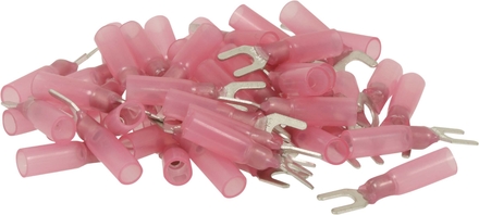 Sachet 50 cosses thermoretractables a fourches rouge m4 - 272450