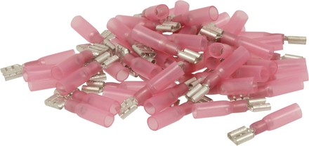 Sachet 50 cosses plates femelles thermoretractables rouge - 273450