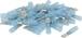 Sachet 50 cosses plates femelles thermoretractables bleues - 273550