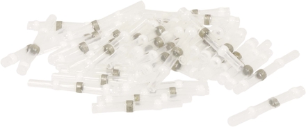 Sachet 50 cosses thermoretractables blanches pour fil 025 a 05mm² - 274550