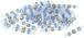 SACHET 50 COSSES THERMORETRACTABLES BLEUES POUR FIL 15 A 25MM² - 274750