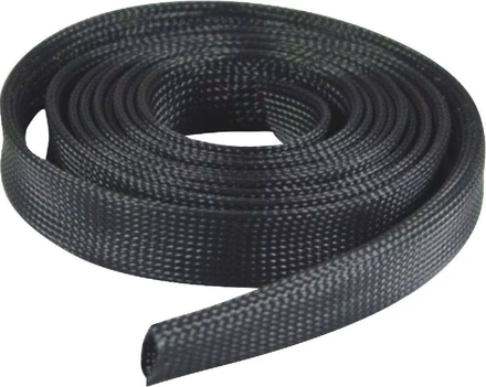 Boite de gaine extensible tressee 10m noire pour cable 5 SODELEC - 02807