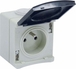 Prise 2p+t 10/16a ip65 perle - 03214