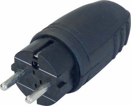 Fiche male caoutchouc etanche ip44 - 03252