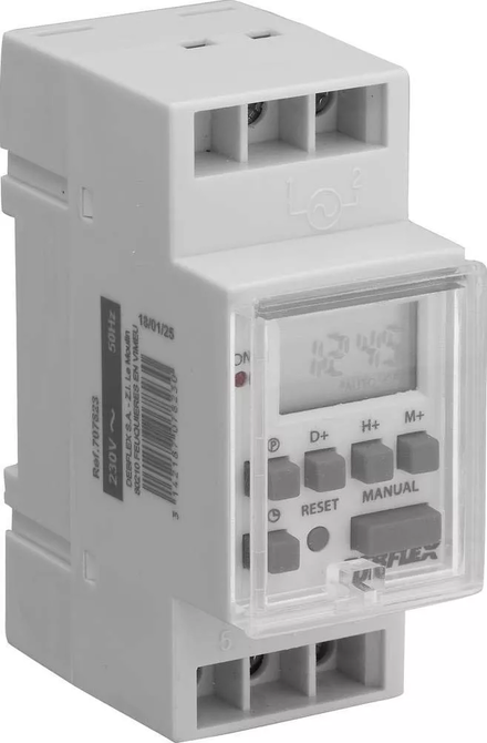 Horloge digitale modulaire pour tableau électrique - Gris - 3309