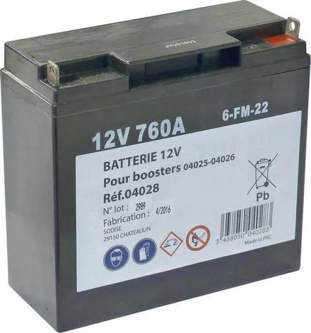 Batterie p/ booster 04025 SODISTART - 04028