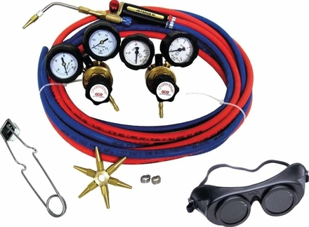 Chalumeau OXY-GAZ kit complet avec tuyaux 2x5m détendeurs/chalumeau 05723