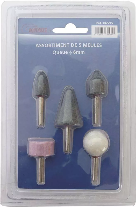 Meule sur tige 6mm - blister de 5 pcs - 6515