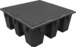Bac de retention noir pe 4 futs 450l 1280x1280x485mm avec caillebottis et cale DRAKKAR EQUIPEMENT - 08462
