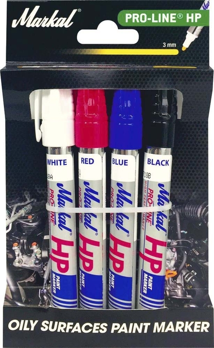 Blister de 4 feutres à peinture liquide permanents paint MARKAL - 08779
