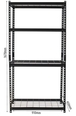 Etagère métallique à emboîter 4 tablettes grillagées 1670x910x450mm max 800kg STILKER - 09009
