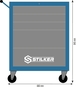 Servante d'atelier 5 tiroirs vide orange et gris DRAKKAR EQUIPEMENT - 09146