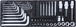 Module plastique 52 pcs douilles et embouts torx STILKER - 09315