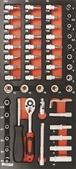 Module mousse finition metal douilles 57 pcs 11434 DRAKKAR TOOLS - 09721