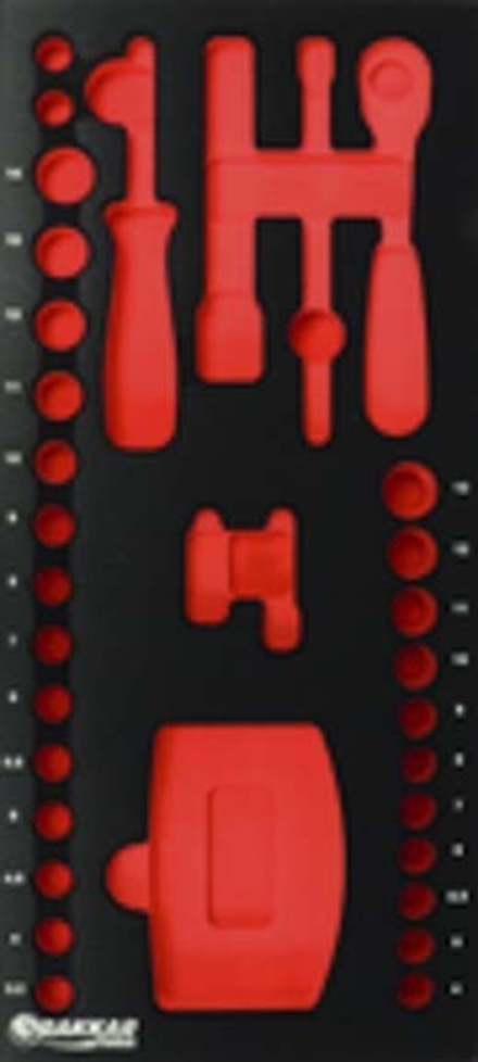 Module mousse finition metal vide douille radio 1/4' DRAKKAR TOOLS - 09753