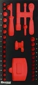 Module mousse finition metal vide douille radio 1/4' DRAKKAR TOOLS - 09753