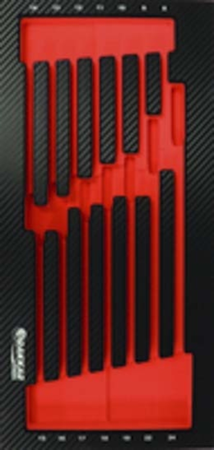 Module mousse finition carbone vide cle mixte a cliquet DRAKKAR TOOLS - 09817