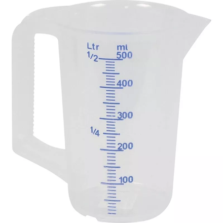 MESURE 0.5 LITRE GRADUEE-TRANSPARENT--10480