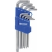 Jeu de clés mâles coudées Torx® longues alésées de TT10 à TT50 - étui pivotant de 9 pcs DRAKKAR TOOLS - 10654