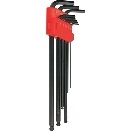 8 CLES MALES COUDEES HEXAGONALES EXTRA LONGUES EN POUCE SUR CARTE - 10658