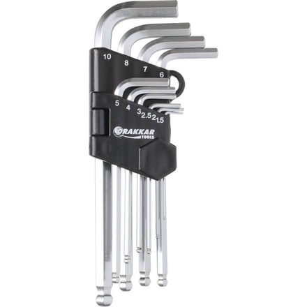 10 CLES HEX SPHER LONGUES 1.5-10MM/vrac