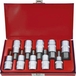 Coffret 10 embouts et douilles hex. 1/2' 4 à 19mm DRAKKAR TOOLS - 10773