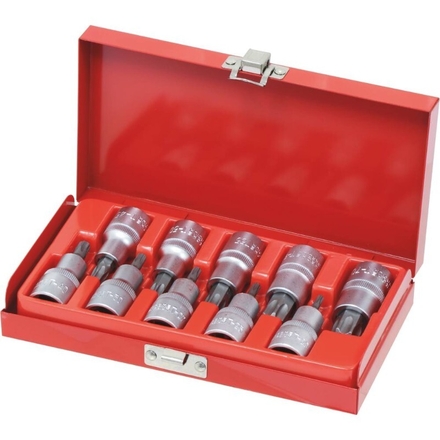 Coffret 10 embouts et douilles torx. 1/2' t20 à t70 DRAKKAR TOOLS - 10774