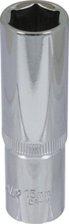 Douille longue 1/2' taille 15 dt /carte DRAKKAR TOOLS - 10869
