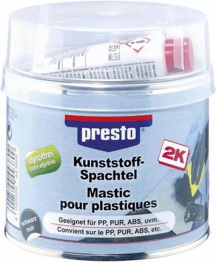 Mastic de reparation pour plastique 1kg sans styrene PRESTO - 12054