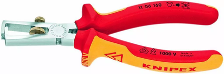 Pince a denuder chromee 160mm isolee 1000v KNIPEX - 12377