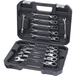 Jeu de 12 clés mixtes articulees a cliquet en mallette DRAKKAR TOOLS - 12600