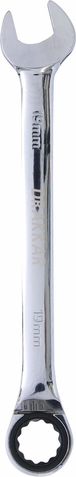 Cle mixte coudee cliquet 19mm 72d/carte dt DRAKKAR TOOLS - 12639