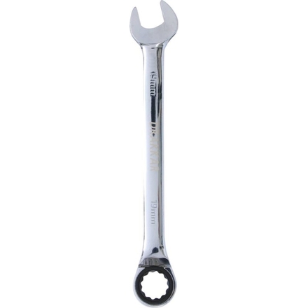 Cle mixte coudee cliquet 19mm 72 dents dt DRAKKAR TOOLS - 12649