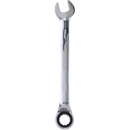 Cle mixte coudee a cliquet 14mm 72 dents dt DRAKKAR TOOLS - 12678