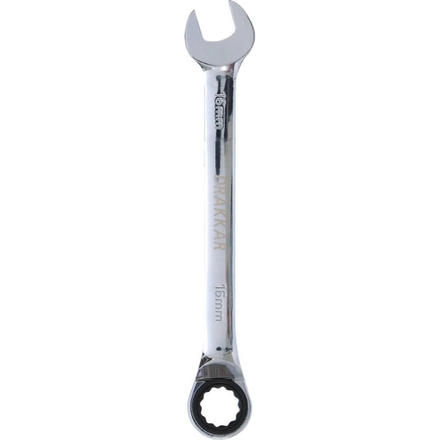 Cle mixte coudee a cliquet 16mm 72 dents dt DRAKKAR TOOLS - 12694