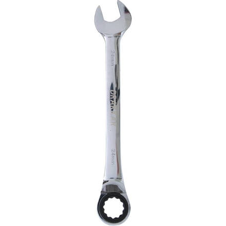 Cle mixte coudee a cliquet 24mm 72 dents dt DRAKKAR TOOLS - 12701