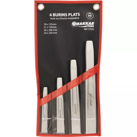 Lot de 4 burins mecanicien dt DRAKKAR TOOLS - 13550