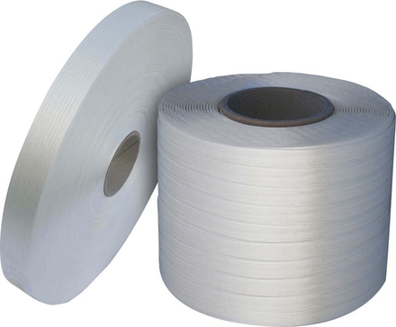 Feuillard textile fil à fil blanc 13mm 1100m - 14025