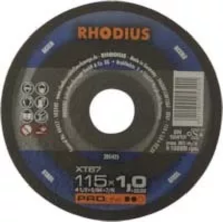Lot 25 disque à tronçonner acier 230x3x22mm RHODIUS - 14062