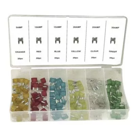 Assortiment de 120 mini fusibles enfichables SODELEC - 14100