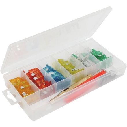 Assortiment 90 fusibles + 1 testeur + 1 pince SODELEC - 14103