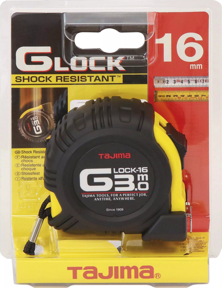 Mesure 3m 16mm g lock jaune TAJIMA - 14378