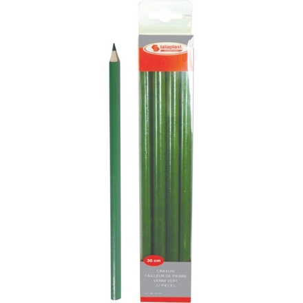 Etui 12 crayons macon vert 300mm TALIAPLAST - 14409